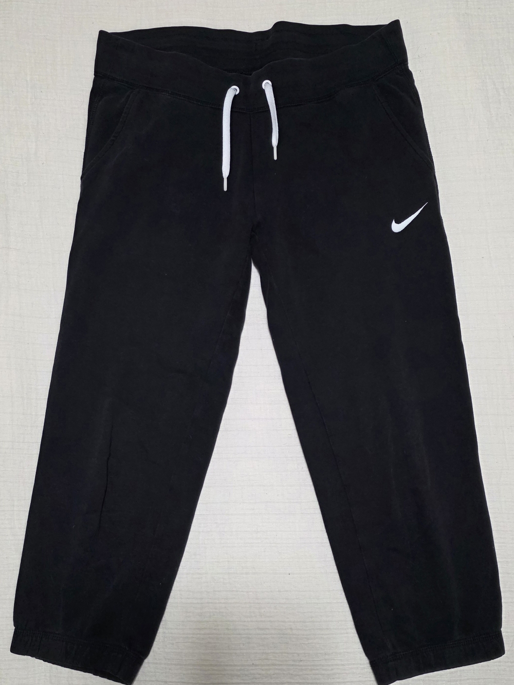 Nike Black Jogger Sweatpants with White Swoosh